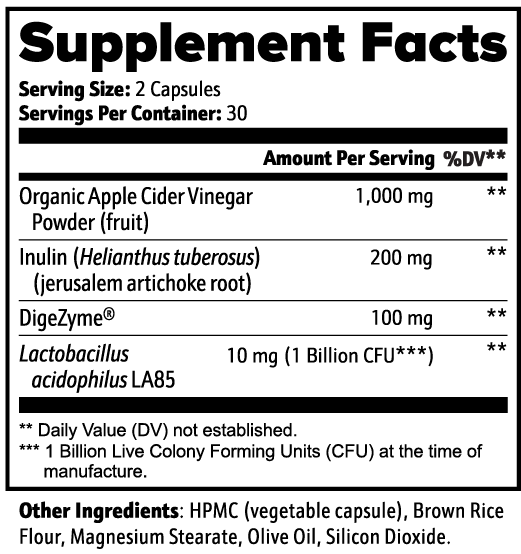 Apple Cider Vinegar Capsules — 3 Month Supply (3 Bottles)