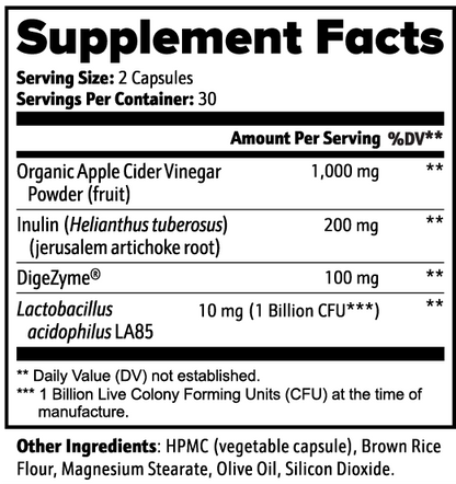 Apple Cider Vinegar Capsules — 3 Month Supply (3 Bottles)