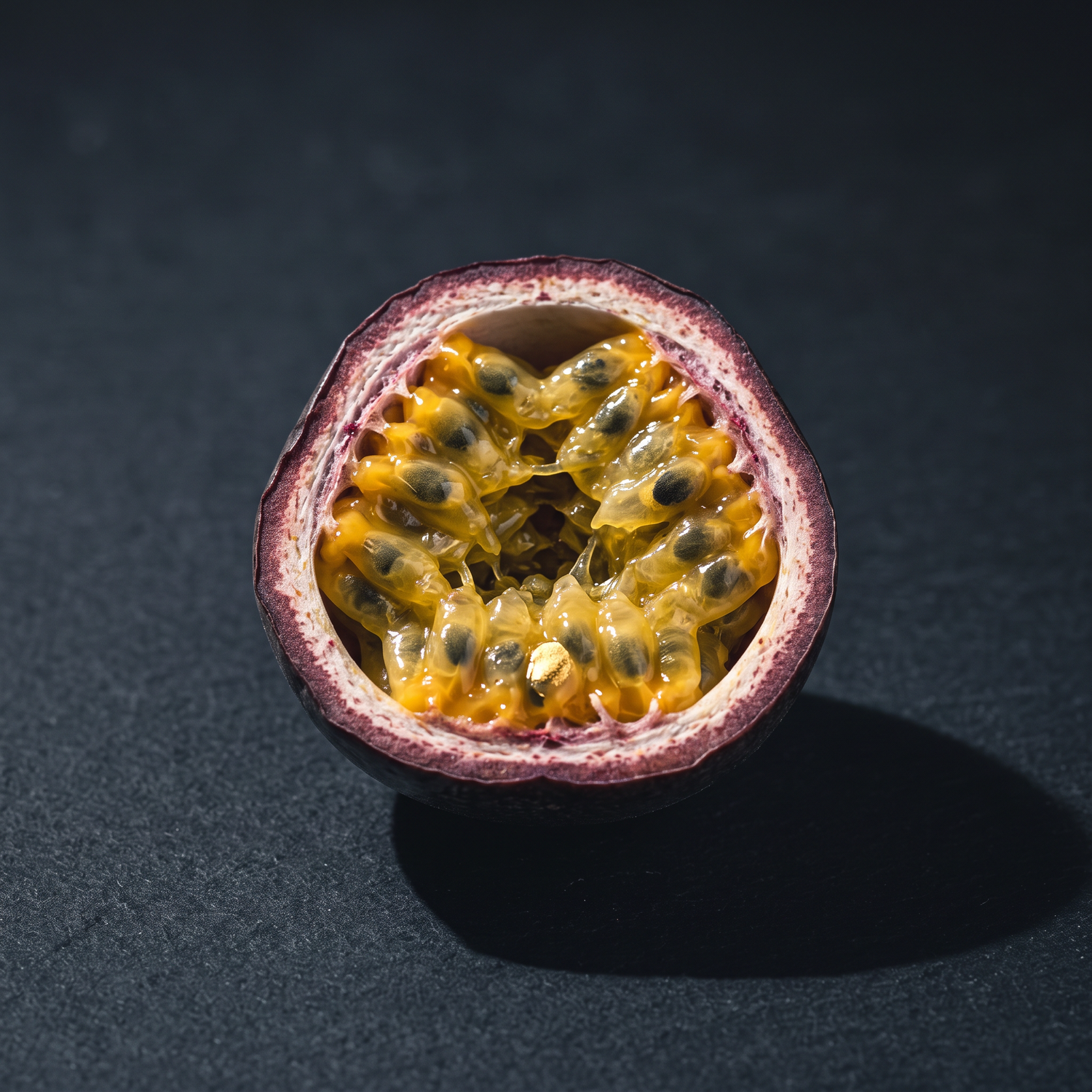 TRIADA ingredient macro - passionfruit halved