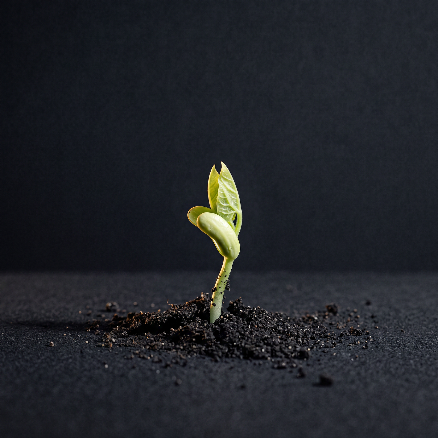 TRIADA pillar Growth - seedling breaking through soil